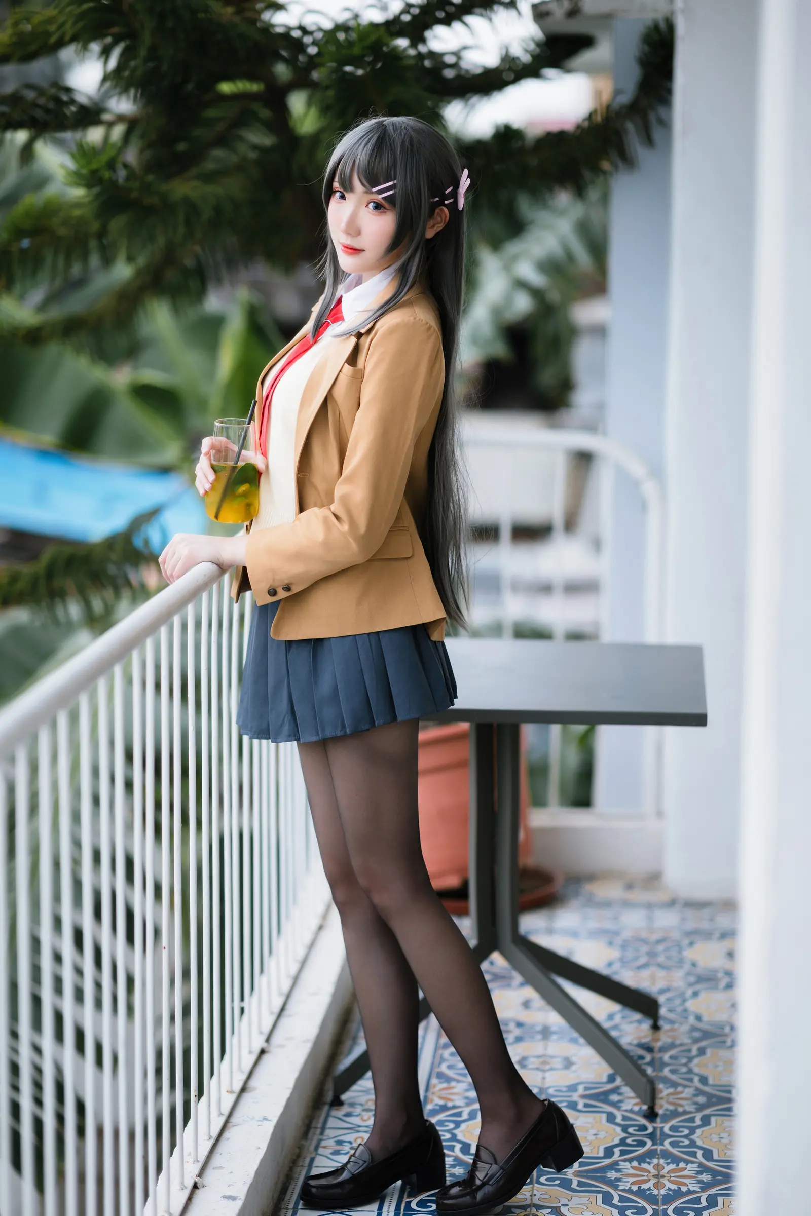 NO.091 樱岛麻衣 校服 – [瓜希酱] - 柒美图