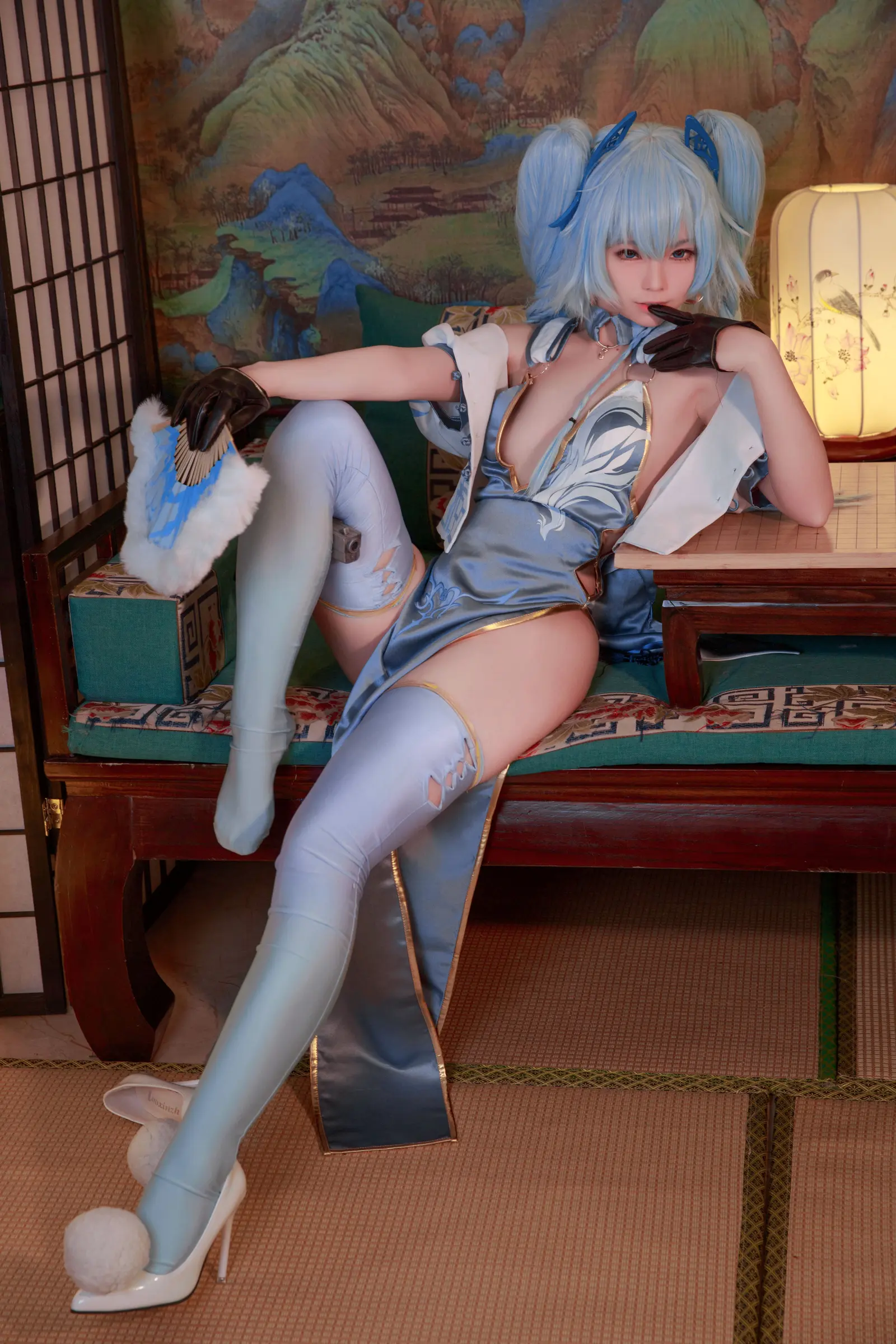 NO.003 pa15旗袍 翠雀媚 – [G44不会受伤] - 柒美图