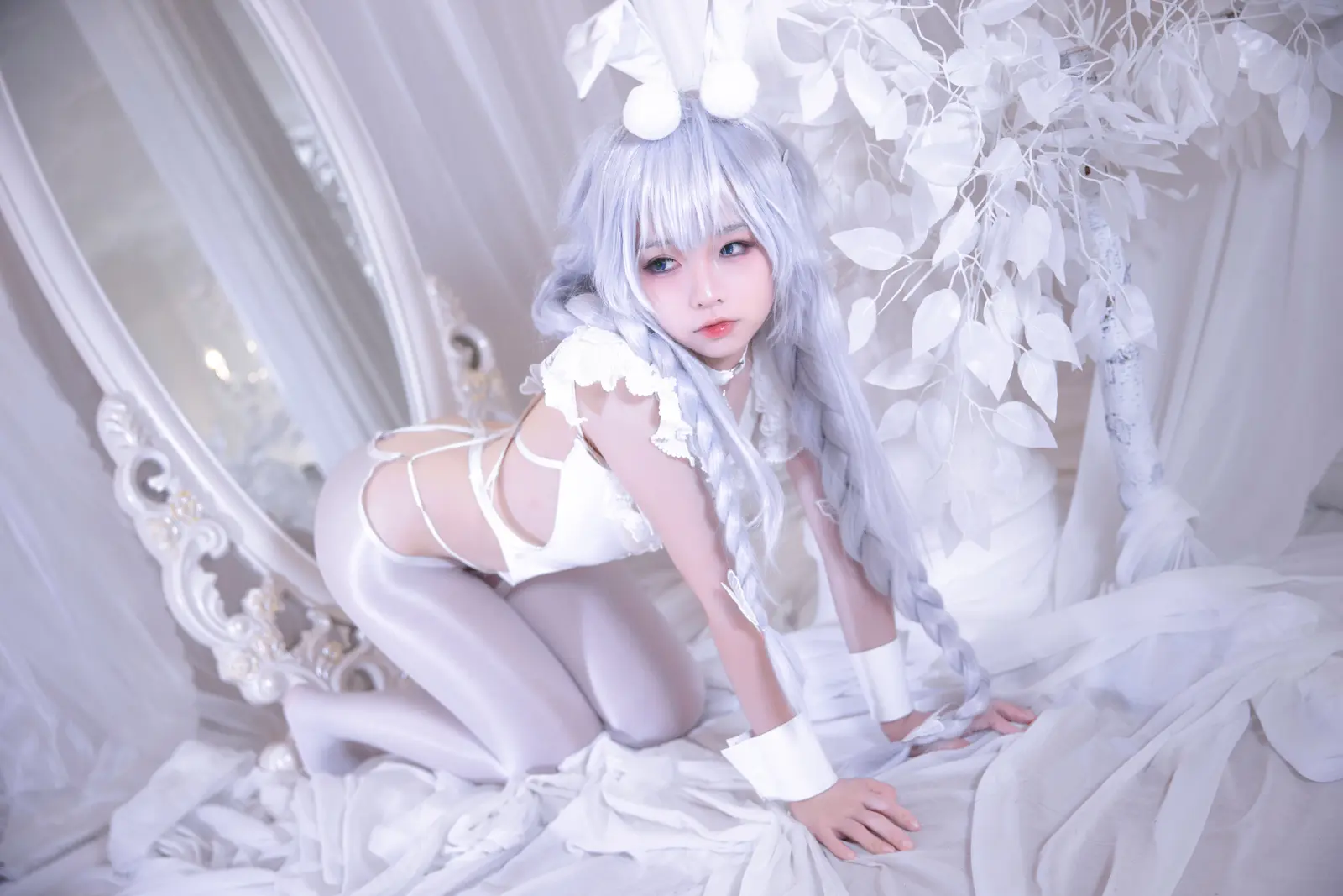 NO.044 恶毒皮肤 懒懒的白兔 – [G44不会受伤] - 柒美图