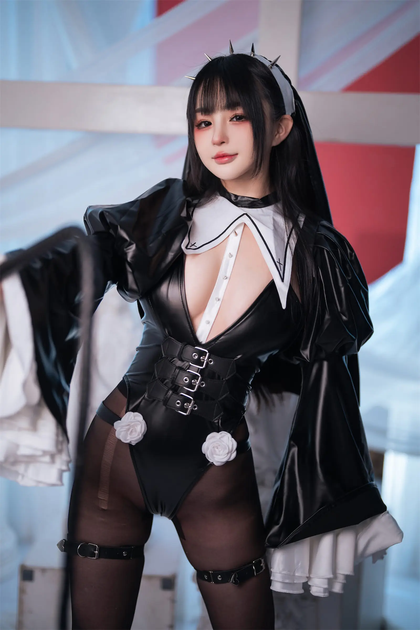 NO.082 皮衣修女 – [桜井宁宁] - 柒美图